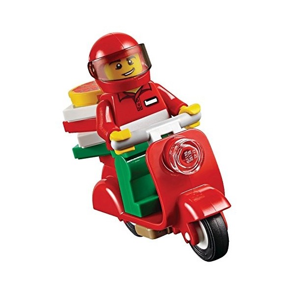 LEGO City MiniFigure 60150 - Livreur de pizza avec scooter et boîte à pizza 