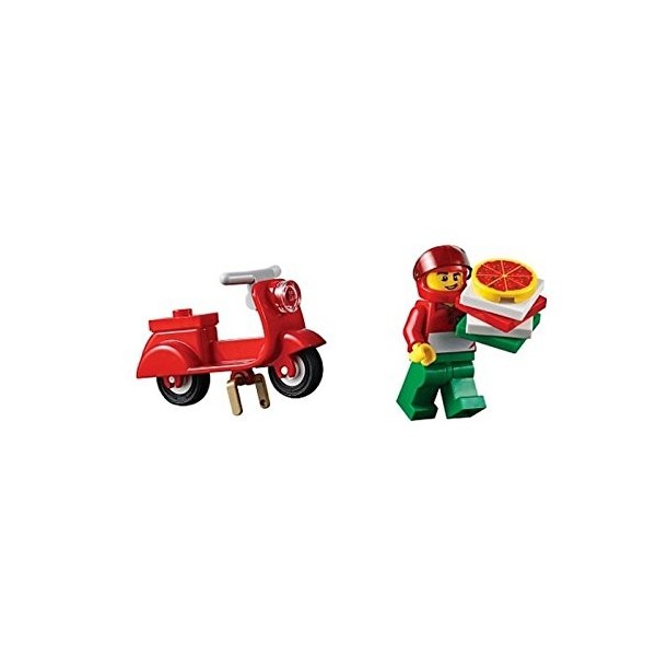 LEGO City MiniFigure 60150 - Livreur de pizza avec scooter et boîte à pizza 