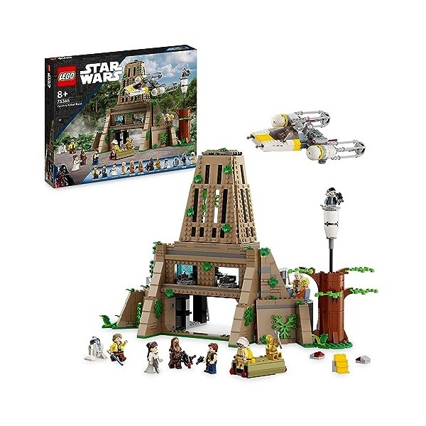 LEGO 75365 Star Wars La Base Rebelle de Yavin 4, Set Comprenant 10 Minifigurines Dont Luke Skywalker, la Princesse Leia, Chew