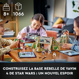 LEGO 75365 Star Wars La Base Rebelle de Yavin 4, Set Comprenant 10 Minifigurines Dont Luke Skywalker, la Princesse Leia, Chew
