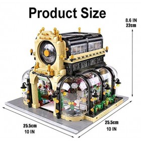 Xingdong Jeu de Construction, Blocs de Construction Jardin botanique Maison Kit avec éclairage, 2147 Pcs Nano Mini Blocs de C