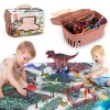 Xbesttoy Jouet Dinosaure avec Tapis de Jeu, Contient 19 Figurines de Dinosaures Tyrannosaurus Rex, etc. 30 Accessoires Arb