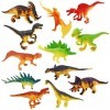 Figure Dinosaure Jouet pour Enfant,Nesloonp Jouet de Dinosaure 12 pièces pour Enfant, Ensemble de Jeu de Dinosaure pour Les A