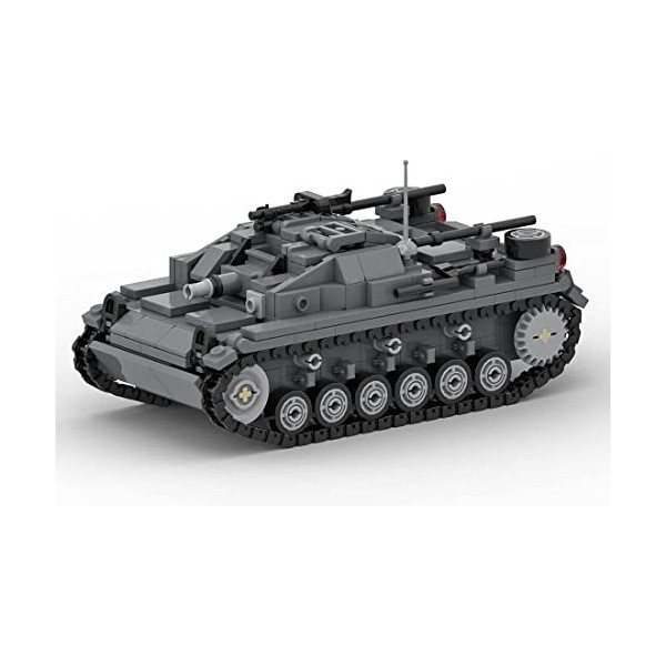 Blocs de Construction,Militaire StuG III A Blocs de Construction MOC Set Toy, Enfants Adultes 10 Ans et Plus, Compatible avec