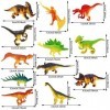 Figure Dinosaure Jouet pour Enfant,Nesloonp Jouet de Dinosaure 12 pièces pour Enfant, Ensemble de Jeu de Dinosaure pour Les A