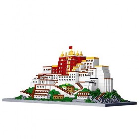 WangSiwe Micro Blocks Tibet Architecture Lhasa Potala Palace Modèle 3D 6000 + Pcs Diy Mini Diamond Blocks Jouet de Construc