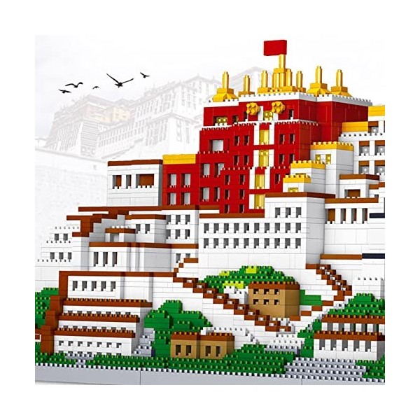 WangSiwe Micro Blocks Tibet Architecture Lhasa Potala Palace Modèle 3D 6000 + Pcs Diy Mini Diamond Blocks Jouet de Construc
