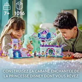 LEGO 43215 Disney La Cabane Enchantée dans l’Arbre, avec 13 Mini-Poupées Figurines Dont Princesse Jasmine, Elsa, Anna & Moana