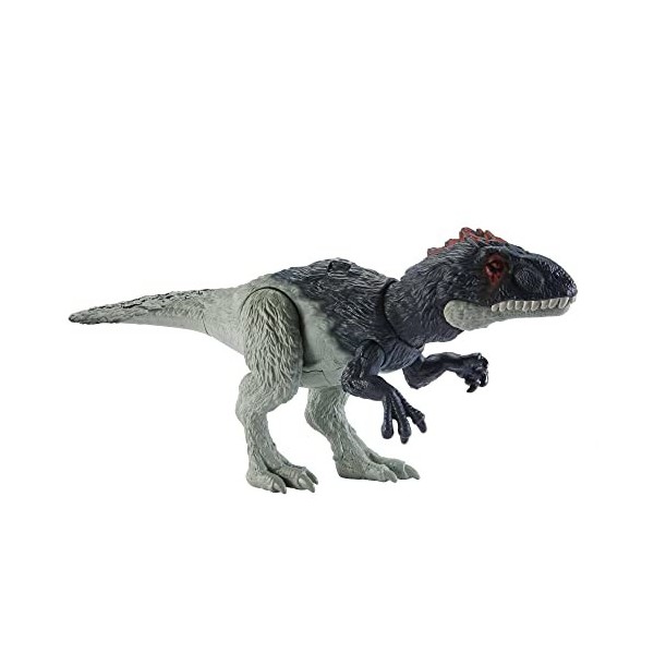 Jurassic World Figurine articulée Eocarcharia Rugissement Féroce avec son et attaque, taille moyenne, jeu physique et numériq