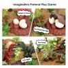 Boderam 85 PCS réaliste Dinosaure poupée Console de Jeu, Puzzle Dinosaure Jouet gâteau Top avec Floret Plantes fossiles Puzzl