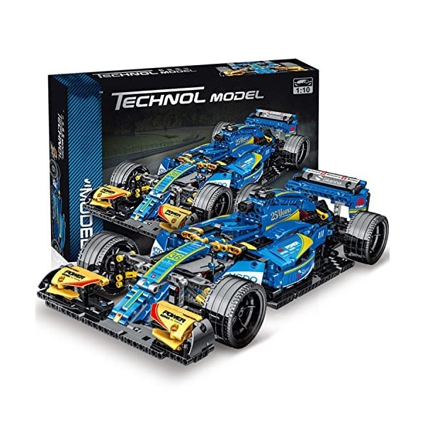 YANYUESHOP Kit de Construction de Blocs de Voiture de Course F1 Formula Compatible avec Lego Technic, Jouet de Voiture de Cou