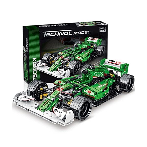 YANYUESHOP Kit de Construction de Blocs de Voiture de Course F1 Formula Compatible avec Lego Technic, Jouet de Voiture de Cou