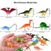 ELECLAND 39 PCS Mini Dinosaures Figurines Jouet pour Enfants Dinosaure Ensemble de Jeu Dinosaure Cupcake Toppers pour Garçons