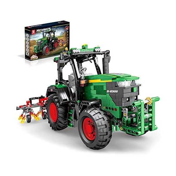 Reobrix Technic 22015 - Tracteur télécommandé - Jouet de construction créatif - Voitures jouets pour garçons et filles à part