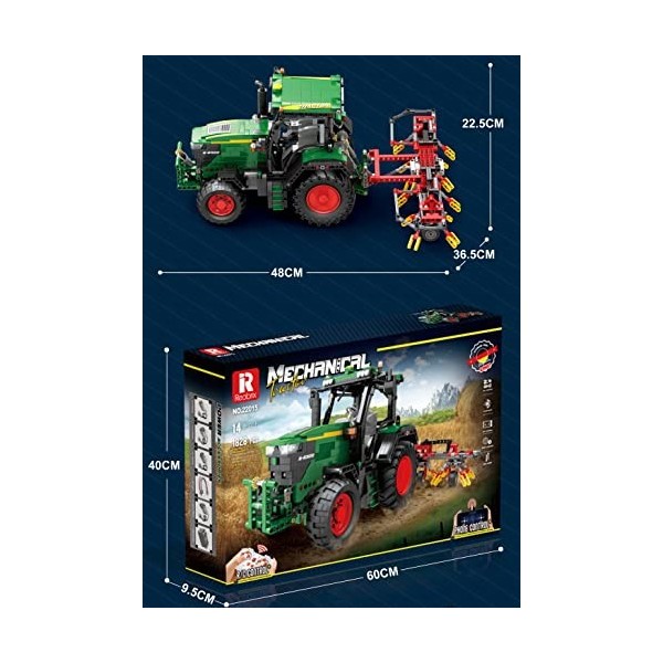 Reobrix Technic 22015 - Tracteur télécommandé - Jouet de construction créatif - Voitures jouets pour garçons et filles à part