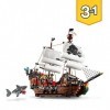 LEGO 31109 Creator Le Bateau Pirate, 3-en-1, Kit de Construction pour Enfants de 9 Ans et Plus - 1264 Pièces