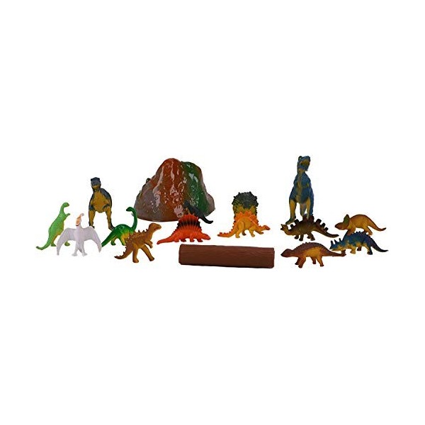 Toyland Ensemble de Figurine de Dinosaure de 18 pièces dans Une Baignoire avec Tapis de Jeu - Dinosaure Jouets