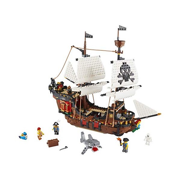 LEGO Creator 3in1 Pirate Ship 31109 Building Playset for Kids who Love Pirates and Model Ships, Makes a Great Gift for Childr