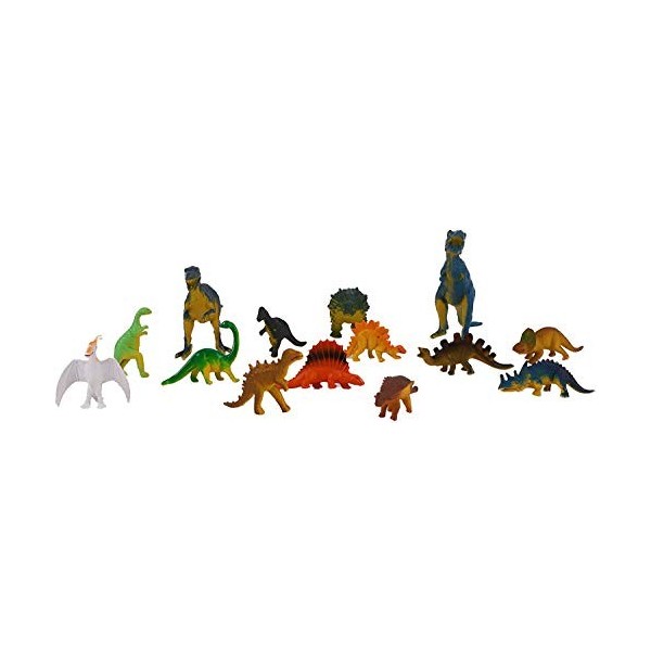 Toyland Ensemble de Figurine de Dinosaure de 18 pièces dans Une Baignoire avec Tapis de Jeu - Dinosaure Jouets