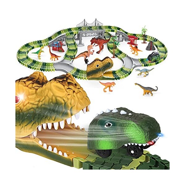 Jouet De Piste De Course Pour Enfants, Voiture De Dinosaure