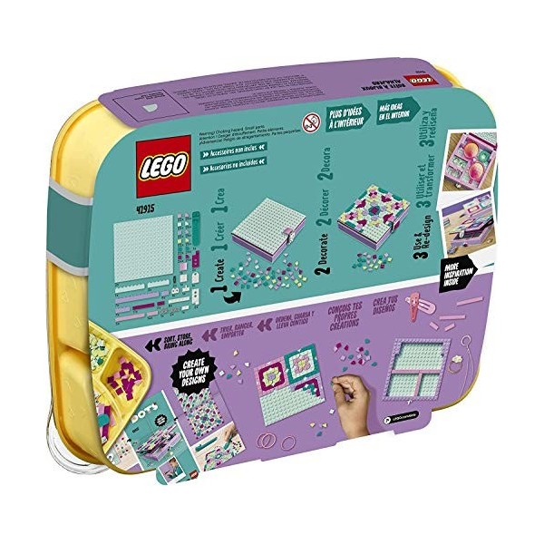 LEGO DOTS Boîte à bijoux 41915 Kit de décorations artistiques pour enfants qui aiment les arts et lartisanat cool, une excel