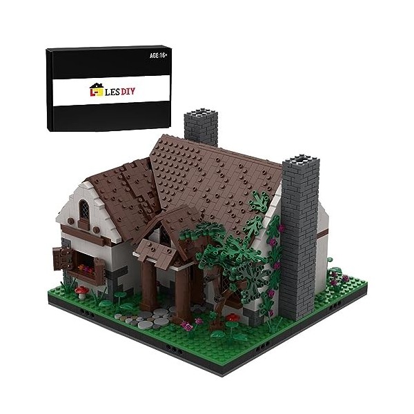 EnWind DIY Medieval Bauten Modell, Modular Hausbaukasten, Kompatibel mit Lego Architektur, Geschenke für Kinder und Erwachsen