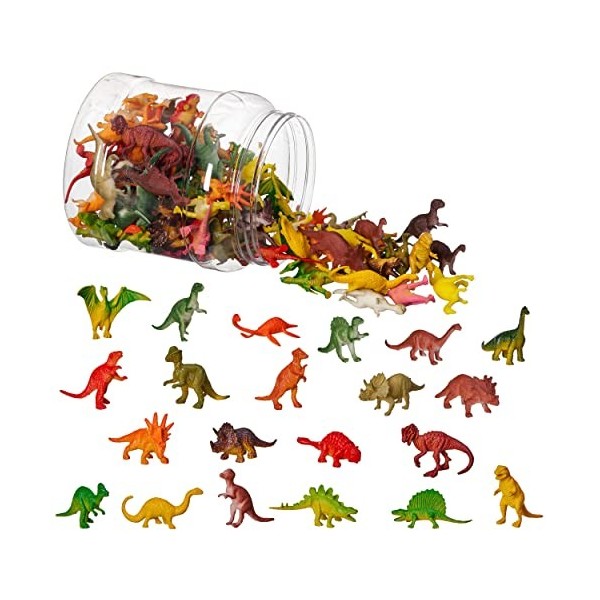 THE TWIDDLERS 70 Mini Dinosaures, Petits Jouets Dino pour Enfants, Garçons & Filles - Anniversaires, Pochettes Surprises, Cad