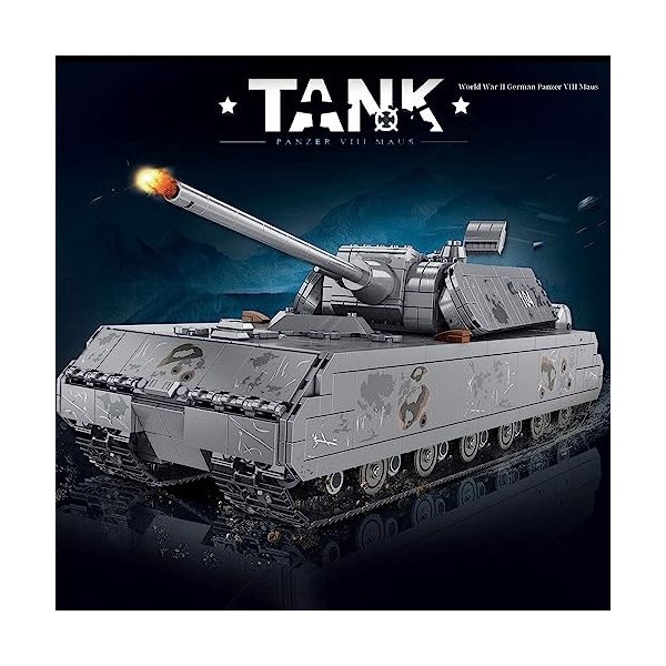 NVOSIYU Char Militaire - Panzer VIII Maus Tank Jeu de Construction avec 5  Figurines, Compatible avec Lego (2127 Pièces) : : Jeux et Jouets