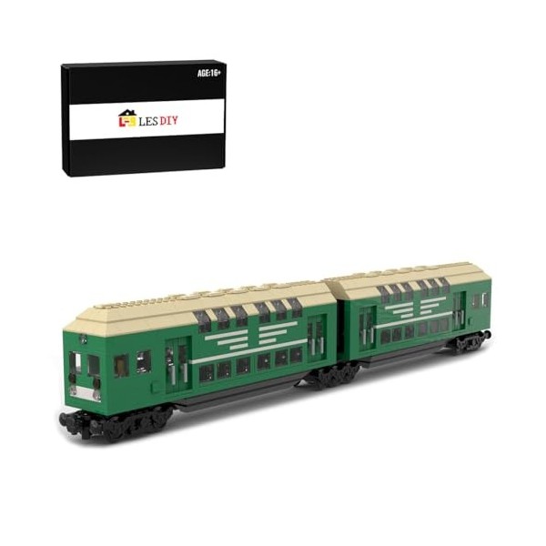 EnWind Série de train Modèle de blocs de construction, kit de modèle de train rétro, compatible avec Lego City, cadeau danni