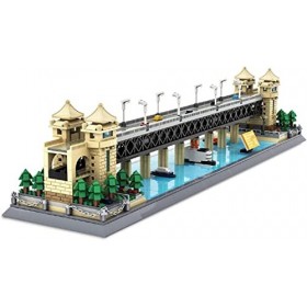 WMDSYGD Briques Créatives 145 2pcs Street View Building Blocks Chine Wuhan Yangtze River Bridge Modèle de Construction de la 