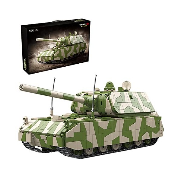 SeptA Char Militaire Jouet, 2930 Pièces Tank Militaire WW2 Jeu de Construction avec Mini Figurine, Compatible avec Lego - Pan