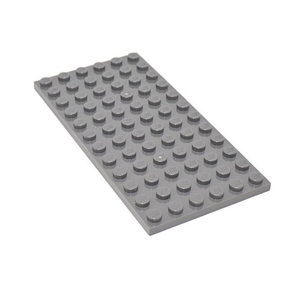 LEGO Pièces et pièces : gris clair gris pierre moyenne 6 x 12 4,6 x 9,1 cm Assiette x20