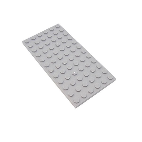 LEGO Pièces et pièces : gris clair gris pierre moyenne 6 x 12 4,6 x 9,1 cm Assiette x20