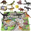 ele ELEOPTION Ensemble de Jouets Dinosaures avec Tapis de Jeu, Jouet Dinosaure sûr pour créer Un Monde Jurassique pour garçon