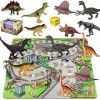 ele ELEOPTION Jouet Dinosaure, Ensemble de Jouets Dinosaures avec Tapis de Jeu, sûr pour créer Un Monde Jurassique pour garço