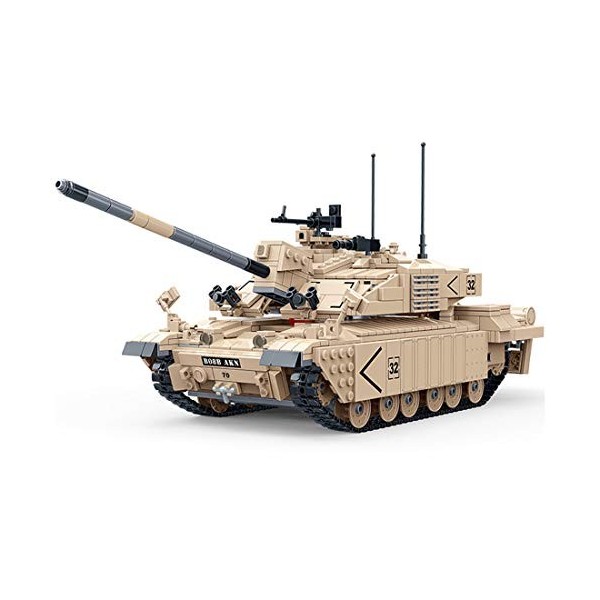 YANYUESHOP Bloc de Construction de Char Militaire, 1/18 Challenger Tank MOC Tank Construction Toys Set Compatible avec Lego, 