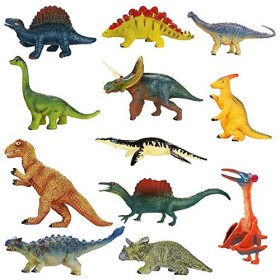 Simmpu Ensemble Jouets de Dinosaure,Mini figurine de Dinosaure,Jouets de Figurines Dinosaure Fournitures de Dinosaure Réalist