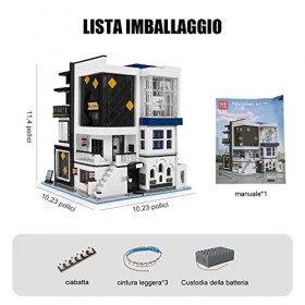 Mould King 16043 Musée Dart Moderne avec Lumières, 3536 Pièces Jeu de Construction Micro Blocs de Modular Building