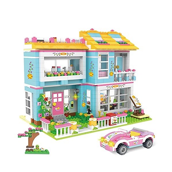 1009 Pièces Friends Maison Blocs de Construction Sets, Famille Friends Maison Construction Kit, Jeu de Rôle Jouets Cadeaux D