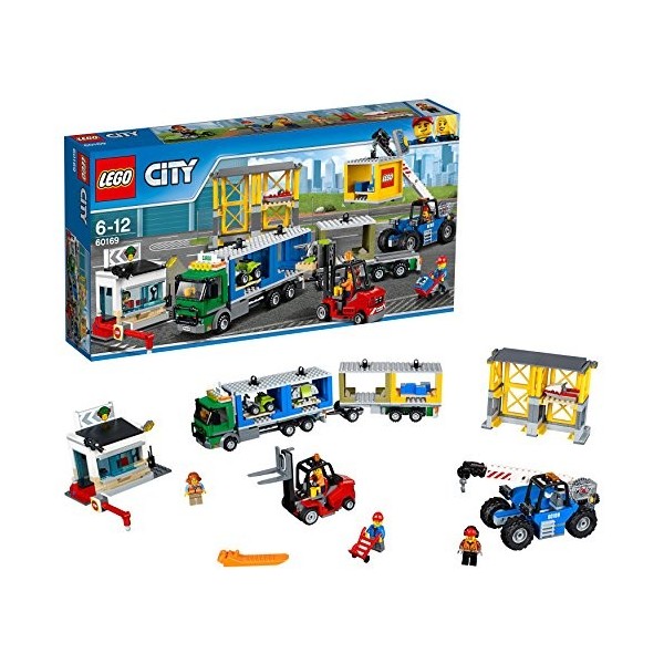 LEGO 60198 City Le Train de Marchandises Télécommandé, Jouet pour Enfants dès 6 Ans, Bluetooth RC, 3 Wagons, Rails et Accesso
