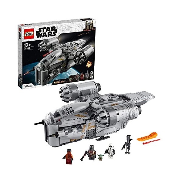 LEGO 75292 Star Wars Le Vaisseau du Chasseur de Primes, Jouet Spatiale, 2 Figurines, Le Mandalorien, Bébé Yoda, Cadeau Garçon