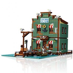 Beberlu Fisherman Club Cabin Construction de Maison, 3265pcs créatifs Kit de Construction modulaire, Blocs Cadeaux pour Les E