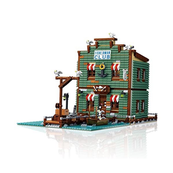 Beberlu Fisherman Club Cabin Construction de Maison, 3265pcs créatifs Kit de Construction modulaire, Blocs Cadeaux pour Les E