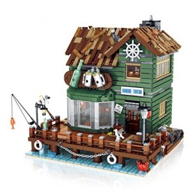 Beberlu Harbor Tavern Chalet Construction de Maison, Taverne du Port Jouets 3103pcs Blocs Kit de Construction modulaire mer J