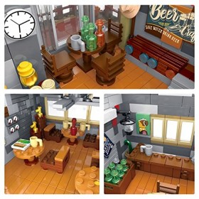 Beberlu Harbor Tavern Chalet Construction de Maison, Taverne du Port Jouets 3103pcs Blocs Kit de Construction modulaire mer J