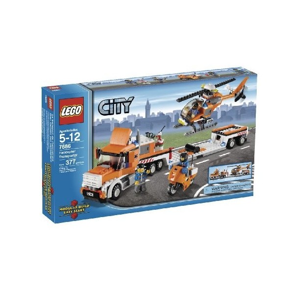 LEGO - 7686 - Jeu de construction - City - Traffic - Le transport de lhélicoptère