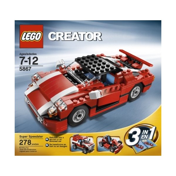 LEGO Creator 3-in-1 Red Car Building Set 5867 