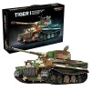 NVOSIYU Char Militaire - German Tiger I Tank Jeu de Construction avec Figurines, WW2 Tank, Compatible avec Lego 2276 Pièces 