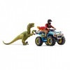 Schleich 41466 Fuite sur Quad Face au vélociraptor, dès 5 Ans, Dinosaurs - Coffret, 24,5 x 6,6 x 19 cm