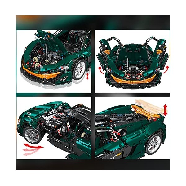 Mould King 13091 Technique Voiture de Sport Blocs de Construction, 3268 pièces Version Statique modèle de Voiture de Course e